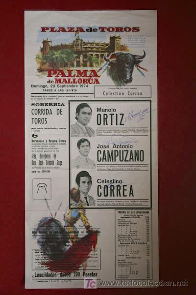 Carteles toros: Cartel de toros de Palma de Mallorca. - Foto 1