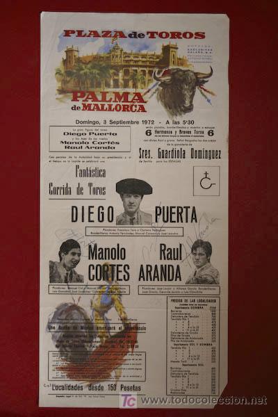 Carteles toros: Cartel de toros de Palma de Mallorca. - Foto 1