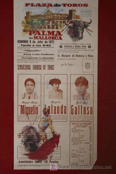 Carteles toros: Cartel de toros de Palma de Mallorca. - Foto 1