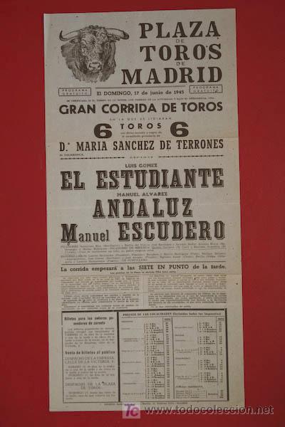 Carteles Toros: Cartel de toros de Madrid.