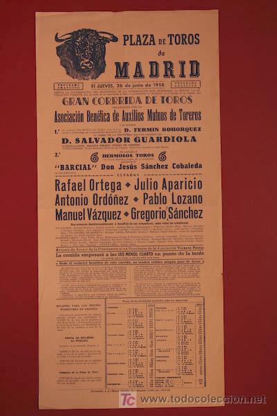 Carteles toros: Cartel de toros de Madrid. - Foto 1