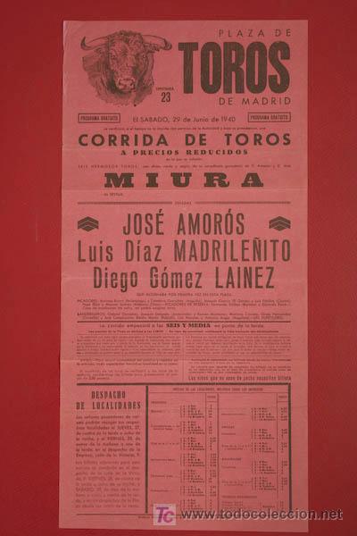 Carteles toros: Cartel de toros de Madrid - Foto 1