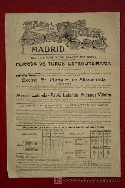 Carteles toros: Cartel de toros de Madrid. - Foto 1