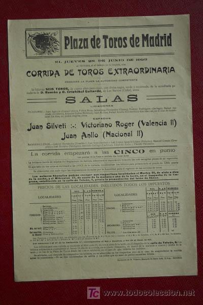 Carteles Toros: Cartel de toros de Madrid.