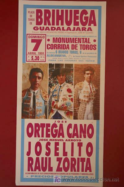 Affiches Tauromachie: Cartel de toros de Brihuega.