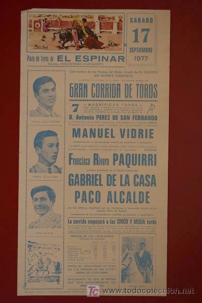 Carteles toros: Cartel de toros de El Espinar. - Foto 1