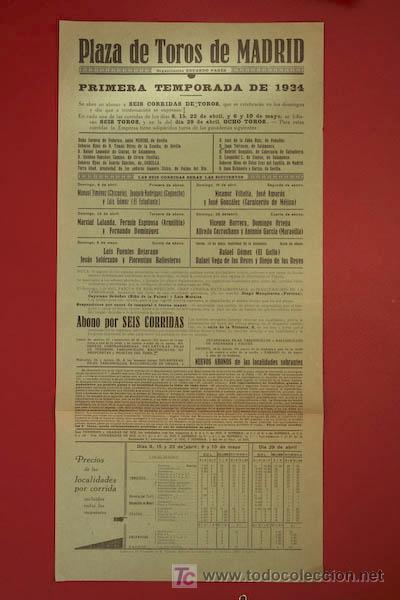 Carteles toros: Cartel de toros de Madrid. - Foto 1