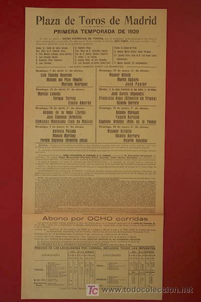 Carteles toros: Cartel de toros de Madrid. - Foto 1