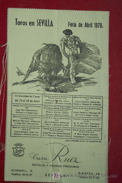 Carteles toros: Cartel de toros de Sevilla. - Foto 1