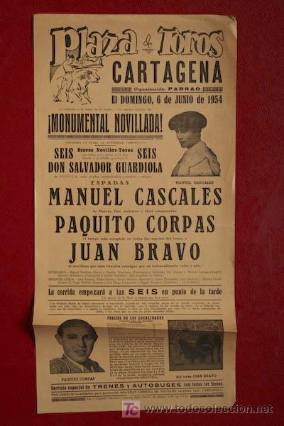 Carteles Toros: Cartel de toros de Cartagena.