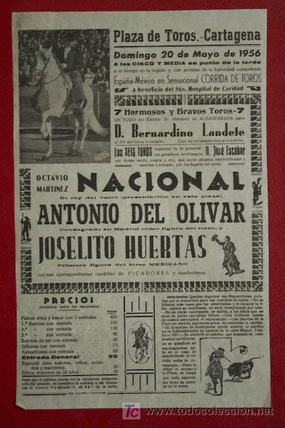 Carteles Toros: Cartel de toros de Cartagena.