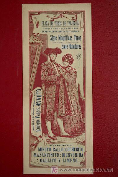 Carteles toros: Cartel de toros de Valencia. - Foto 1
