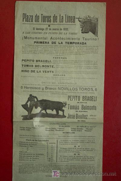 Carteles toros: Cartel de toros de La L&iacute;nea. - Foto 1