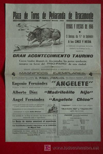 Carteles toros: Cartel de toros de Pe&ntilde;aranda de Bracamonte. - Foto 1