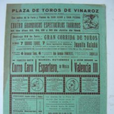 Carteles Toros: CARTEL TOROS - VINAROZ (CASTELLON) - JUNIO DE 1946