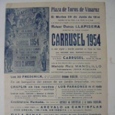 Carteles Toros: CARTEL TOROS - VINAROZ (CASTELLON) - JUNIO DE 1954