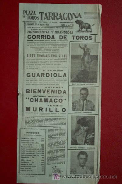 Carteles toros: Cartel de toros de Tarragona. - Foto 1