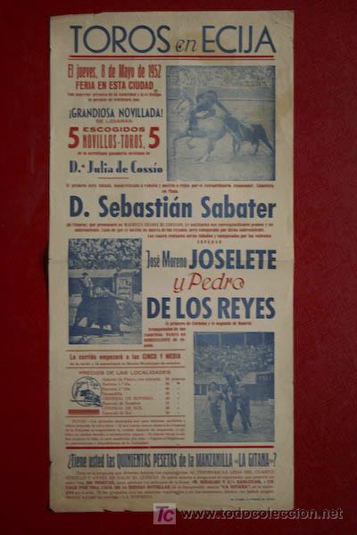 Carteles toros: Cartel de toros de &Eacute;cija. - Foto 1