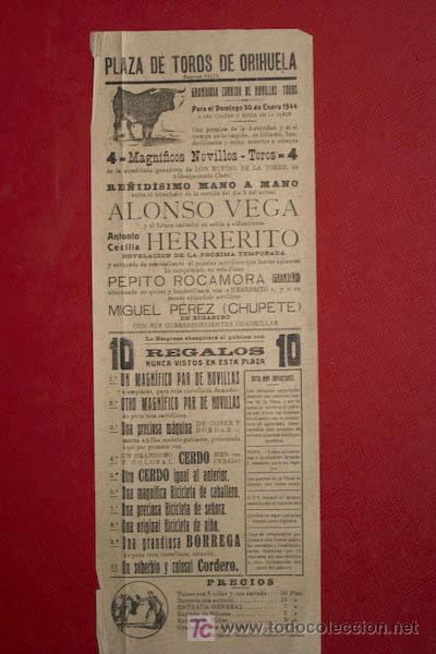 Cartazes Touros: Cartel de toros de Orihuela.
