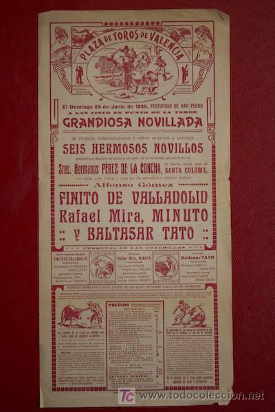 Carteles toros: Cartel de toros de Valencia. - Foto 1