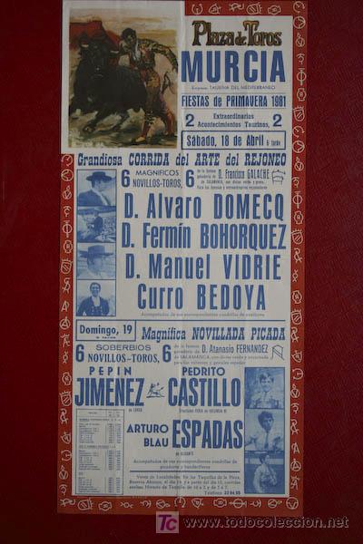 Carteles Toros: Cartel de toros de Murcia.