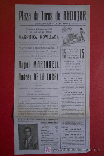 Carteles toros: Cartel de toros de And&uacute;jar. - Foto 1