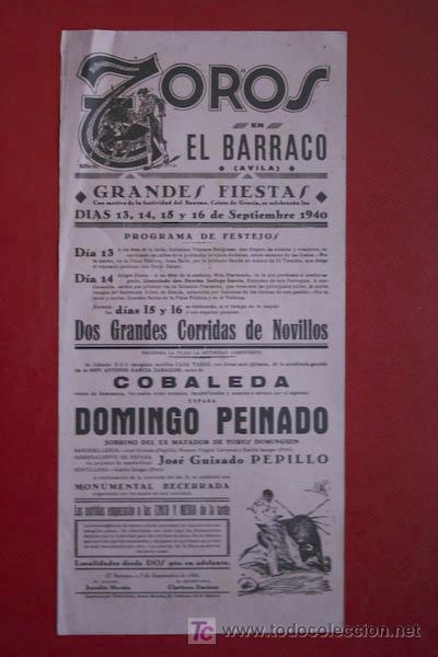 Affiches Tauromachie: Cartel de toros de Barraco.