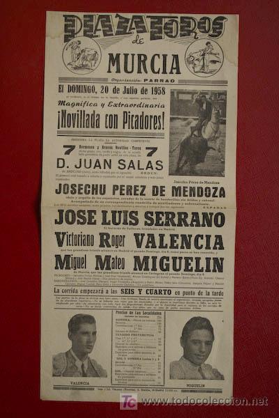 Carteles toros: Cartel de toros de Murcia. - Foto 1