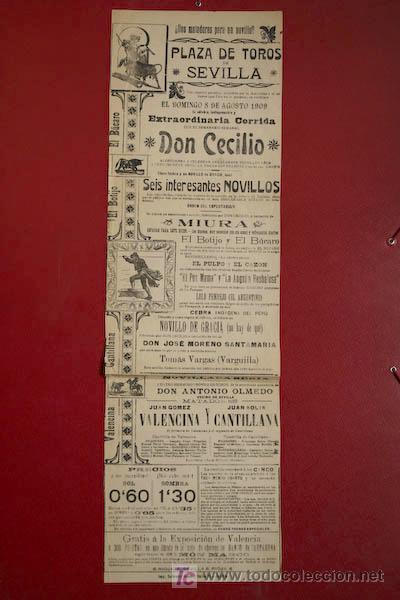 Carteles toros: Cartel de toros de Sevilla. - Foto 1