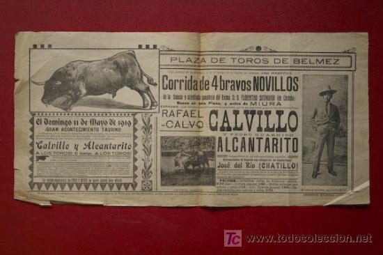 Carteles toros: Cartel de toros de B&eacute;lmez. - Foto 1
