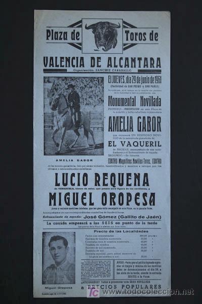 Carteles Toros: Cartel de toros de Valencia de Alc&aacute;ntara
