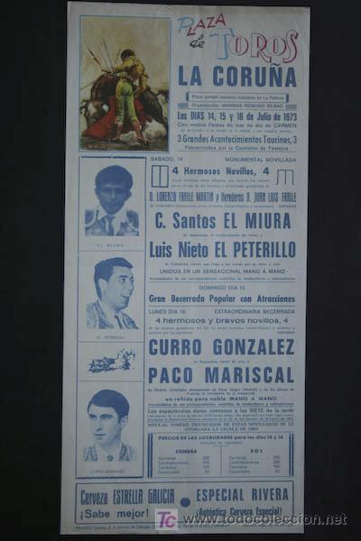 Affissi Tauromachia: Cartel de toros de La Coru&ntilde;a.