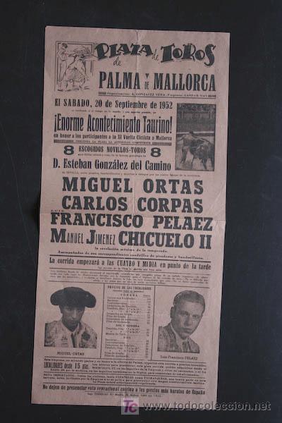 Carteles toros: Cartel de toros de Palma de Mallorca. - Foto 1