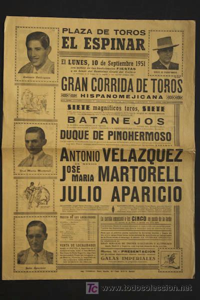 Carteles toros: Cartel de toros de El Espinar. - Foto 1