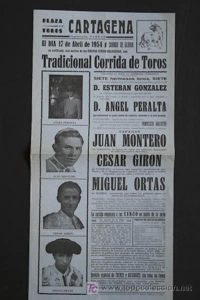 Carteles Toros: Cartel de toros de Cartagena.