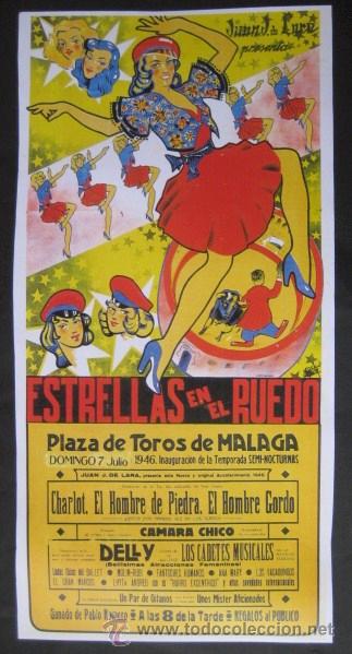 Affiches Tauromachie: CARTEL - PRUEBA DE IMPRENTA-  PLAZA DE TOROS DE MALAGA 1946. ENVIO GRATIS&iexcl;&iexcl;&iexcl;