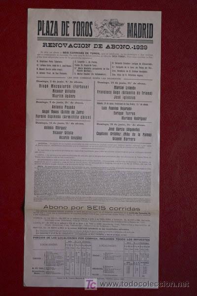 Carteles toros: Cartel de toros de Madrid. - Foto 1