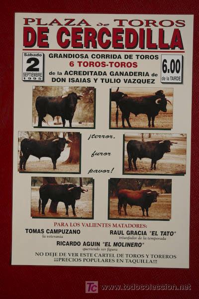 Carteles toros: Cartel de toros de Cercedilla. - Foto 1