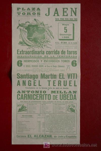 Carteles toros: Cartel de toros de Ja&eacute;n. - Foto 1