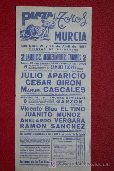Carteles Toros: Cartel de toros de Murcia.