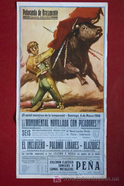 Carteles toros: Cartel de toros de Pe&ntilde;aranda de Bracamonte. - Foto 1
