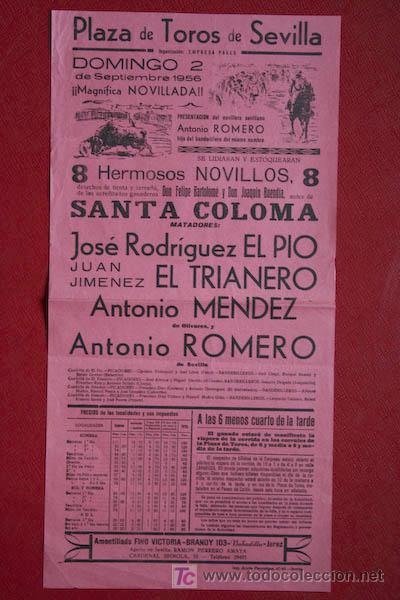 Carteles toros: Cartel de toros de Sevilla. - Foto 1