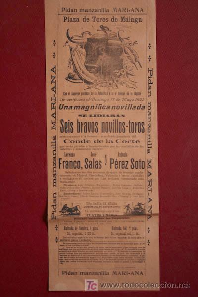 Carteles toros: Cartel de toros de M&aacute;laga. - Foto 1