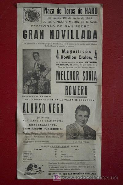 Carteles toros: Cartel de toros de Haro. - Foto 1
