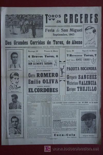 Carteles toros: Cartel de toros de C&aacute;ceres. - Foto 1