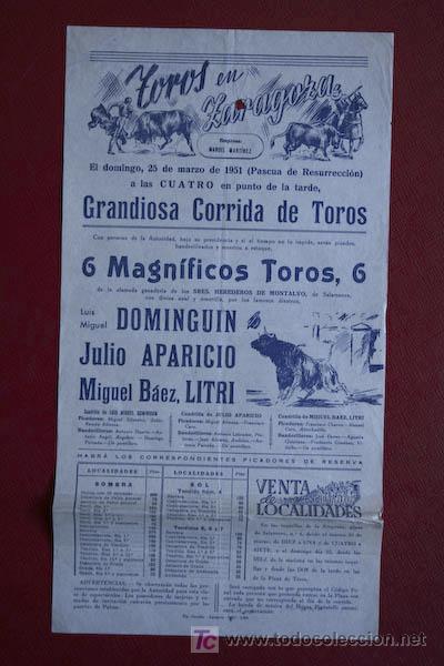 Carteles toros: Cartel de toros de Zaragoza. - Foto 1