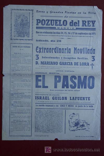 Affissi Tauromachia: Cartel de toros de Pozuelo del Rey.