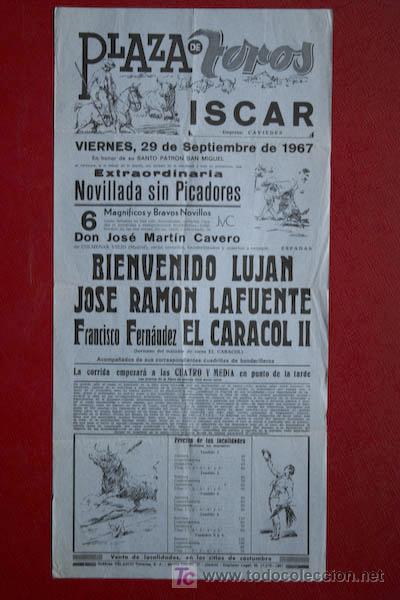 Carteles toros: Cartel de toros de Iscar. - Foto 1