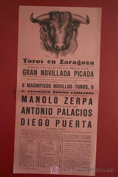 Carteles toros: Cartel de toros de Zaragoza. - Foto 1
