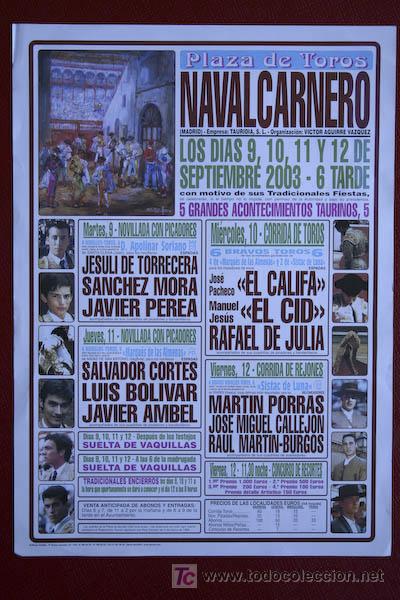 Carteles toros: Cartel de toros de Navalcarnero. - Foto 1